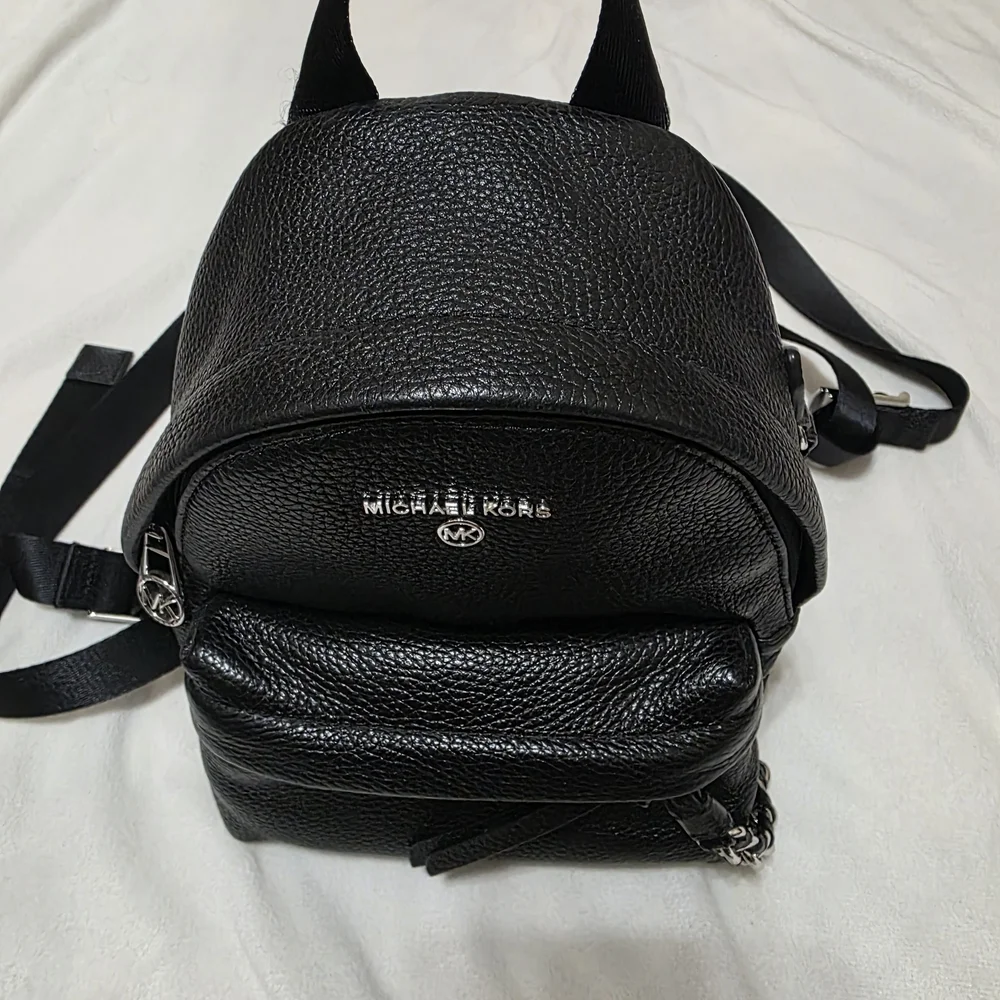 Michael Kors Black Leather Mini Backpack - Picture 2 of 6